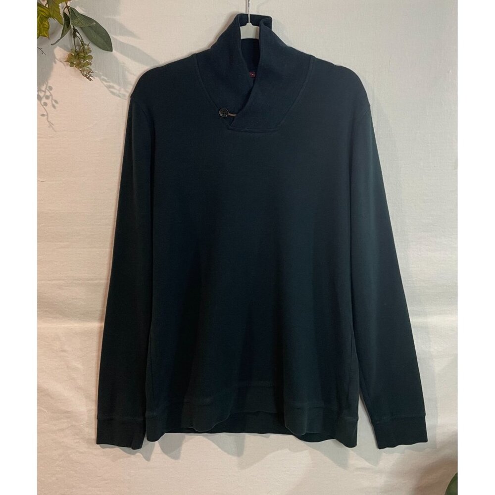 Ted Baker Men's Shawl Collar Sweater Size 5 Cotton Modal Blend Button Detail